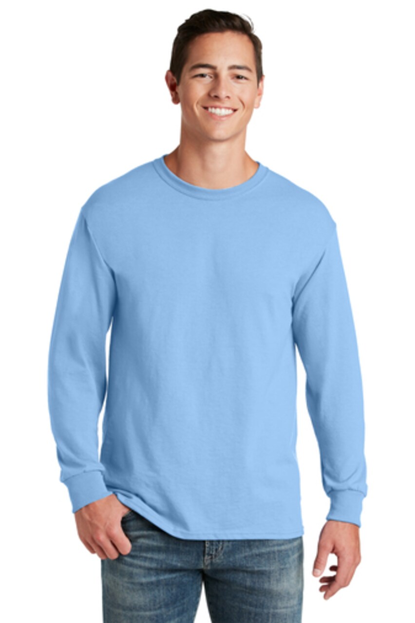 JERZEES Dri-Power Long Sleeve Crewneck T-Shirt for Sports, Work & Layering Wear